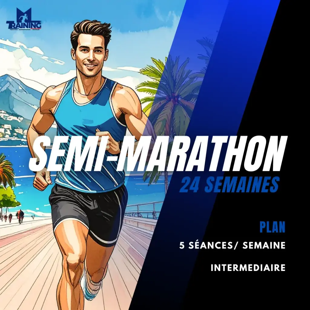 Plan Semi Marathon 24 semaines (6mois) - 5 séances/sem  